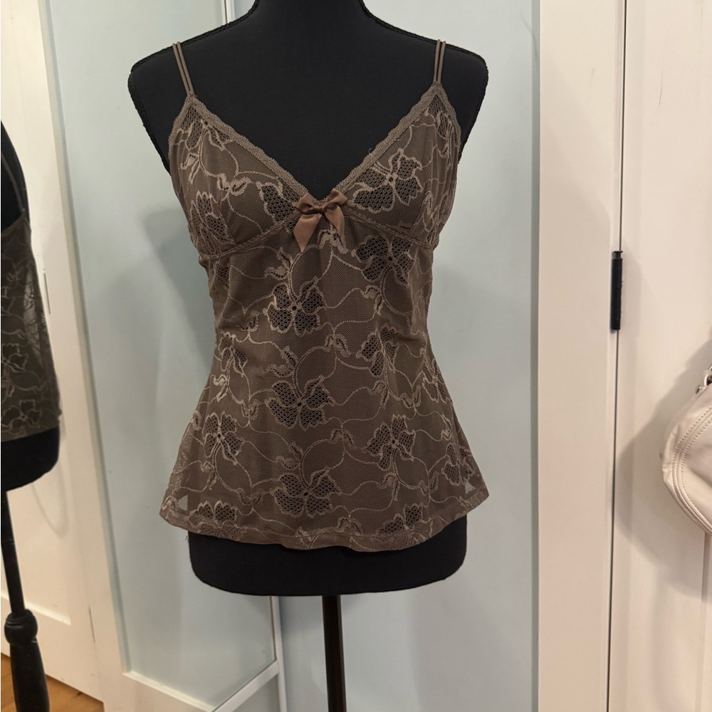 Brown Lace cami